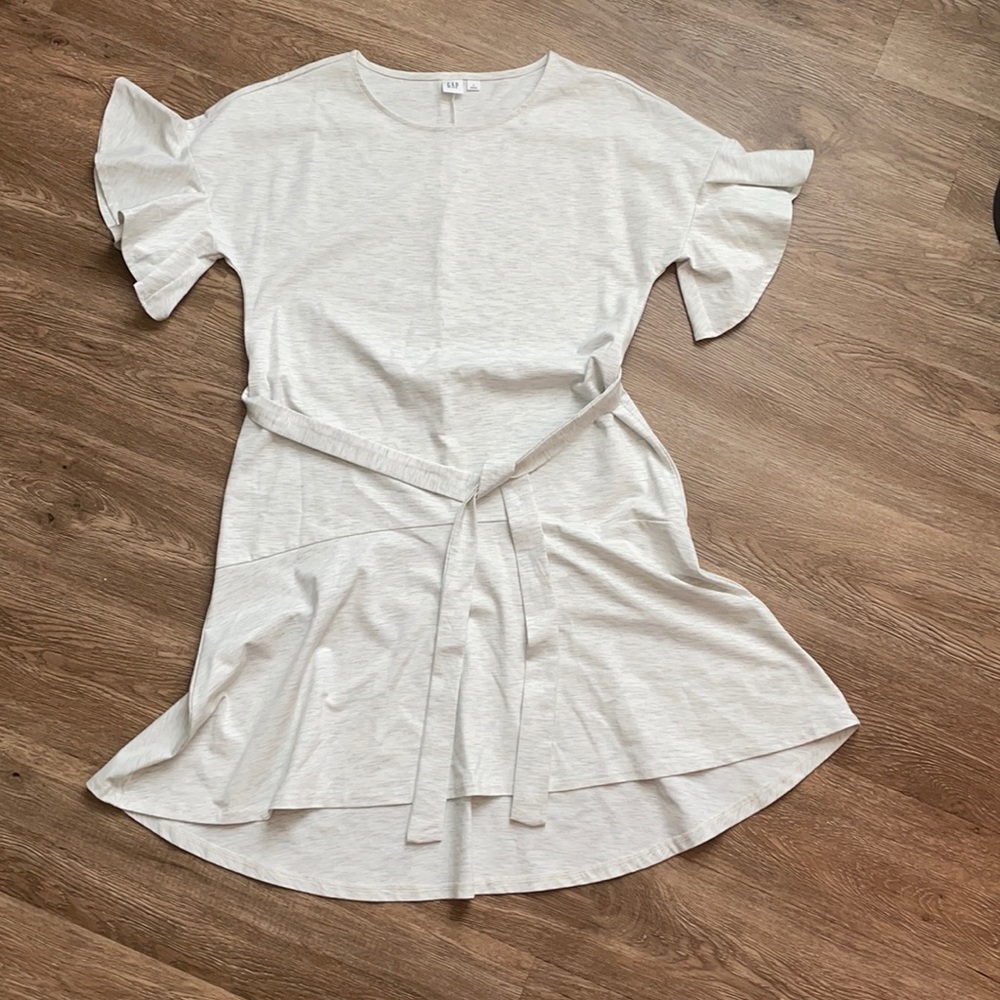 Gap Hi Low Flounce Hem Dress with Tie